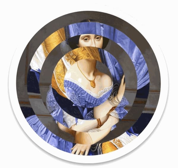 Dan Alva Something Out of Nothing, 2023 Oil on canvas 61 inches in diameter 155 cm in diameter Unique
