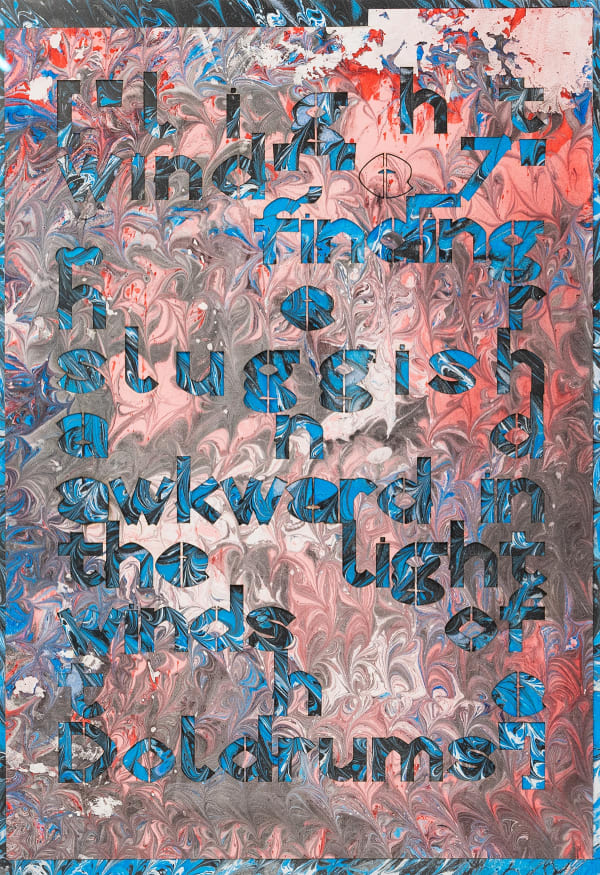 Haseeb Ahmed Words On The Wind Doldrums 2022 Laser Cut Arches Hot Press Archival Paper Marbled Acrylic Paper 52 X 38 X 4 Cm 20 1 2 X 15 X 1 5 8 In Lr