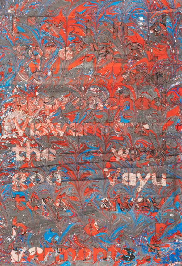 Haseeb Ahmed Words On The Wind Vayu 2022 Laser Cut Arches Hot Press Archival Paper Marbled Acrylic Paper 52 X 38 X 4 Cm 20 1 2 X 15 X 1 5 8 In Lr