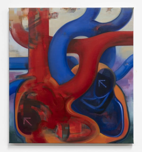 Sean Crossley, Public Transport, 2021, Oil on linen, 65 x 60 cm, 25 5/8 x 23 5/8 in.