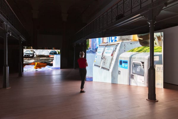 Emmanuel Van der Auwera, The Sky is on Fire​, 2019, installation view ​The Sky is on Fire​, Botanique, Brussels, 2019. ​Photo: Gilles Ribero