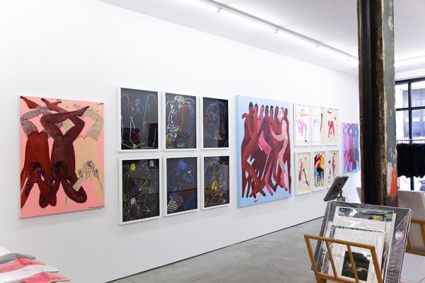 Installation view of Jeffrey Cheung solo show "Tangle" in NYC