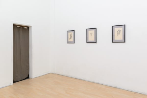 Installation view of artist Ozabu's solo exhibition Meguru at Hashimoto Contemporary, San Francisco.