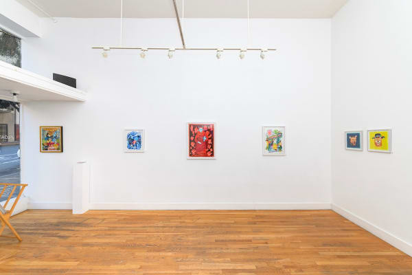 Installation image from Stacey Rozich's exhibition "Floating Worlds" at Hashimoto Contemporary SF