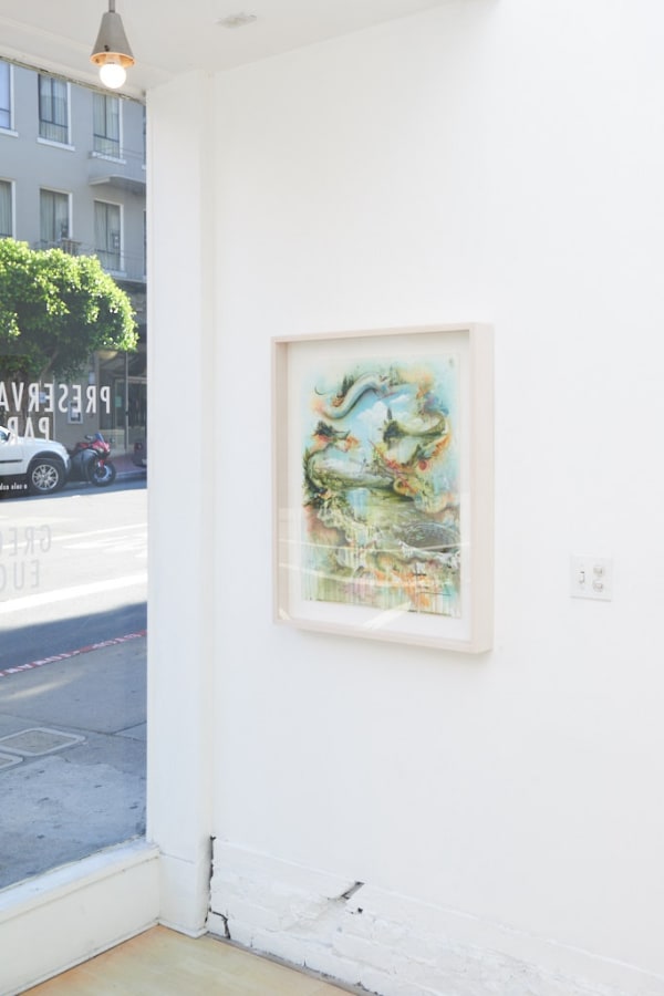 Installation image from Gregory Euclide's  "Preservation Paradox" at Hashimoto Contemporary SF