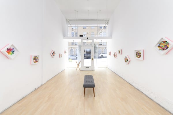 Installation image from Sean Newport's "The Garden" exhibition at Hashimoto Contemporary SF