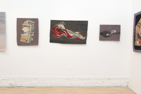 Installation image from Anew, a two person exhibition featuring Erin M. Riley and Lucian Shapiro at Hashimoto Contemporary SF