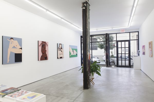 Installation image from Jillian Evelyn's "Lack of Pleasure" at Hashimoto Contemporary NYC