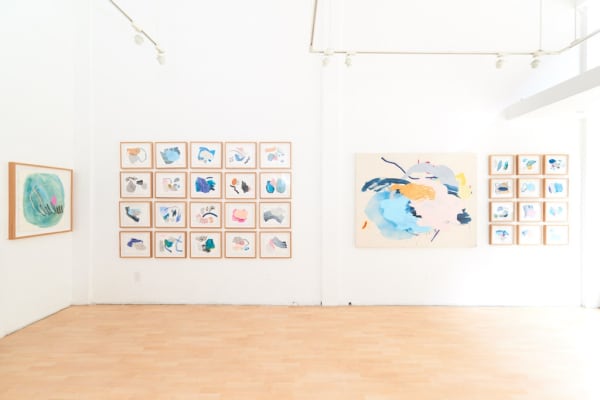 Installation image from Heather Day's "Keep Still" at Hashimoto Contemporary SF