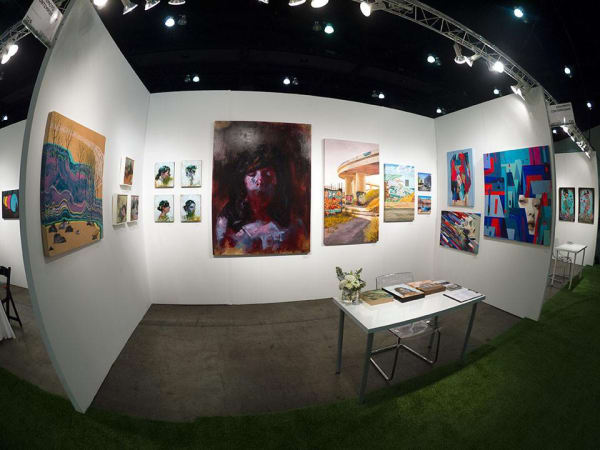 Installation view of LA Art Show booth 2015