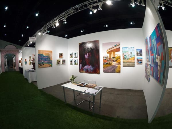 Installation view of LA Art Show booth 2015