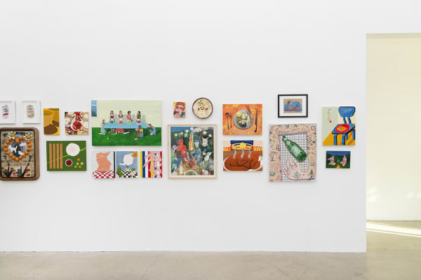 a photo of the gallery installation of Potluck