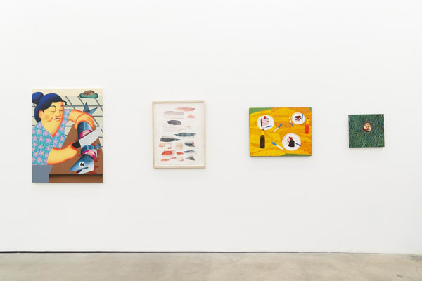 a photo of the gallery installation of Potluck