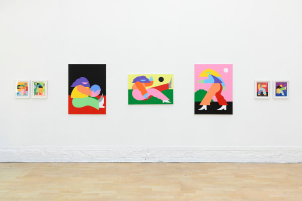Installation photos of Marbie's solo show Loved Ones at Hashimoto Contemporary San Francisco 