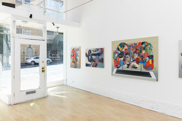 gallery wall of Erik Jones solo show at Hashimoto San Francisco 