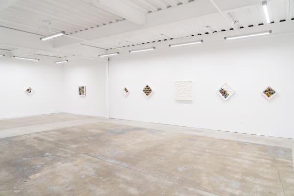 Installation photo of Sean Newport's exhibition Erasing Time at Hashimoto Contemporary San Francisco