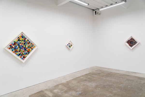 Installation photo of Sean Newport's exhibition Erasing Time at Hashimoto Contemporary San Francisco