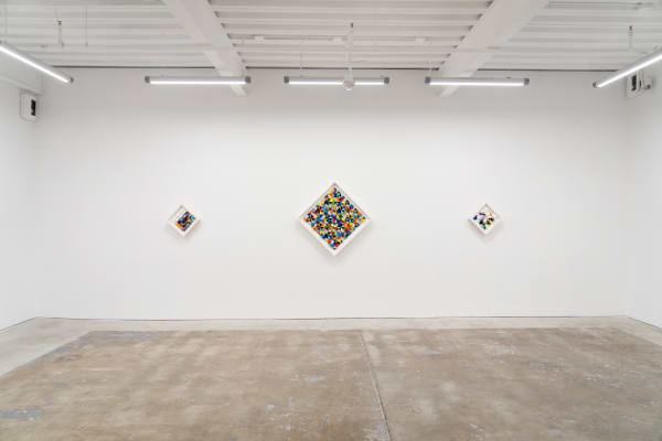 Installation photo of Sean Newport's exhibition Erasing Time at Hashimoto Contemporary San Francisco