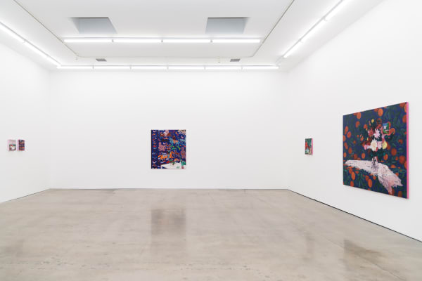 Installation image of Francisco Diaz Scotto's solo exhibition "Where Dreams Touch Ground" at Hashimoto Contemporary Los Angeles