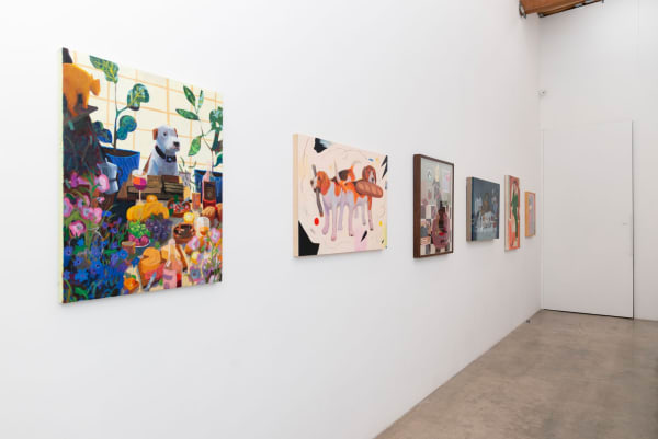 Installation image of group exhibition For The Love of Dog at Hashimoto Contemporary Los Angeles