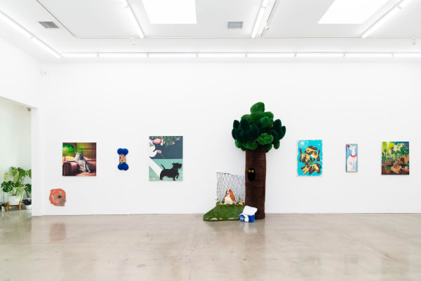 Installation image of group exhibition For The Love of Dog at Hashimoto Contemporary Los Angeles
