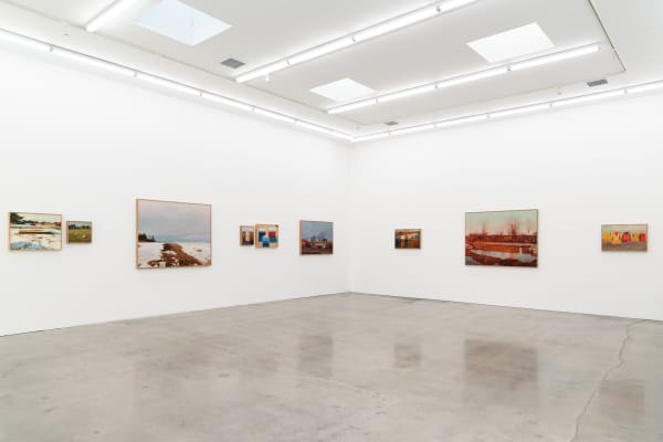 Installation image of Pat Perry's solo exhibition Which World at Hashimoto Contemporary Los Angeles