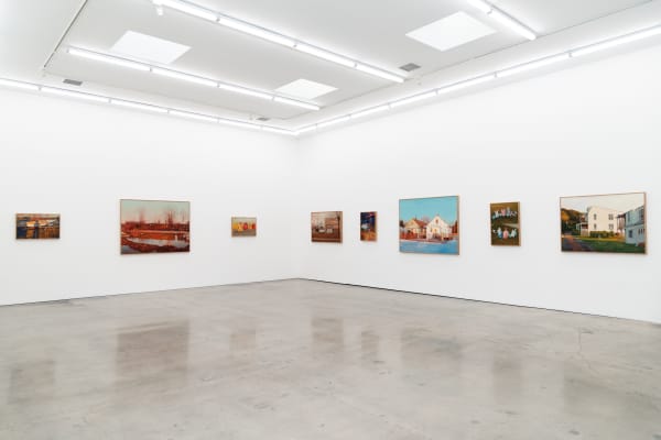 Installation image of Pat Perry's solo exhibition Which World at Hashimoto Contemporary Los Angeles