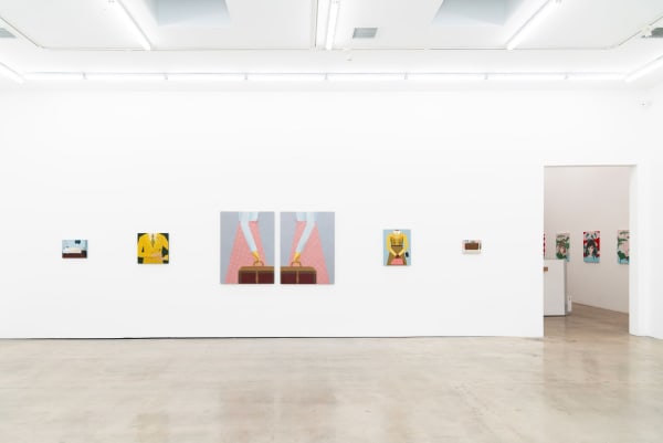 Installation image of Angela Burson's exhibition Travelers at Hashimoto Contemporary Los Angeles.