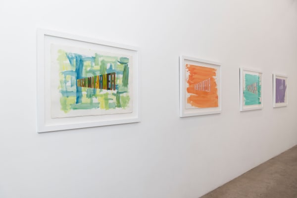 Installation image of at Hashimoto Contemporary Los Angeles of Wayne White's exhibition Jumping From Ice Floe to Ice Floe