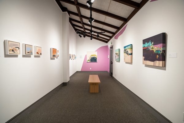 Installation view of Seonna Hong's solo exhibition "Past Lives" at Saint Mary's College Museum of Art