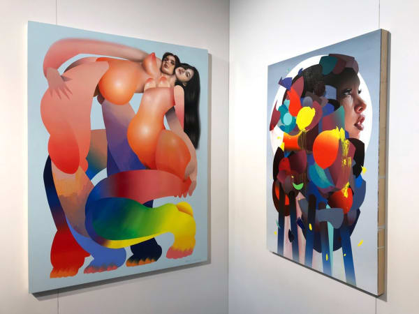 Installation image from Erik Jones' booth at Moniker London