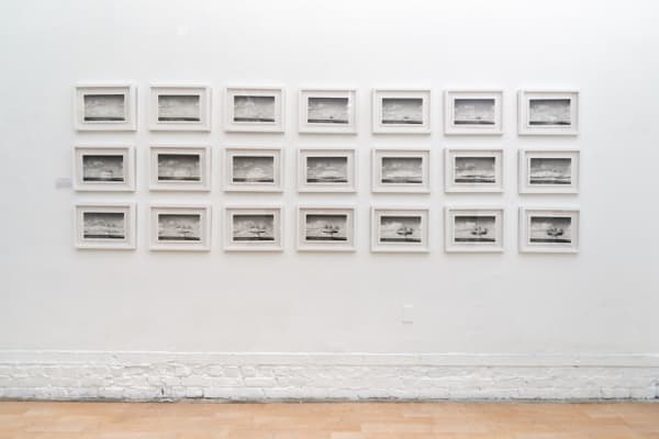 Installation image from Joel Daniel Phillips' "Hazards May Be Present II" at Hashimoto Contemporary SF