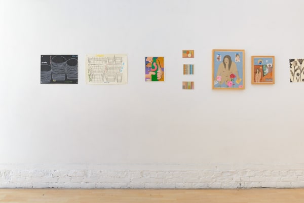 Installation view of "Friends & Family" group show in SF