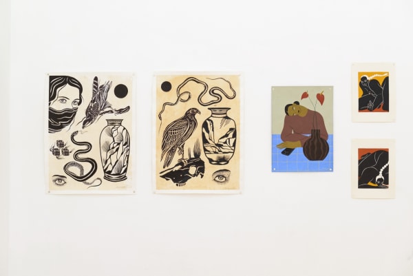 Installation view of "Friends & Family" group show in SF