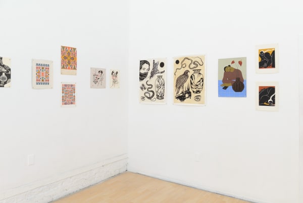 Installation view of "Friends & Family" group show in SF