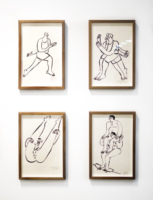 Art fair booth installation at Art on Paper