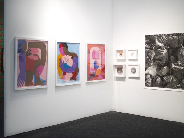 Art fair booth installation at Art on Paper