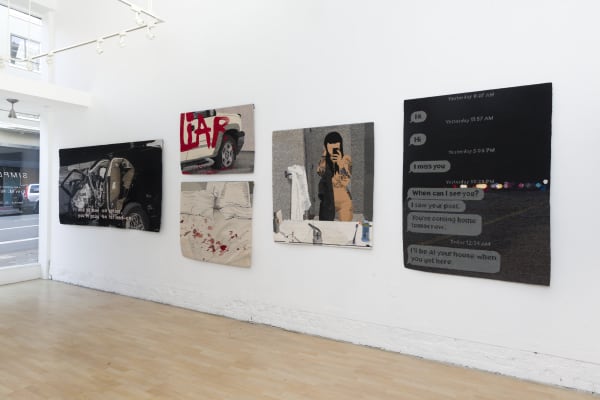 Installation image from Erin M. Riley's  "Simple" at Hashimoto Contemporary SF