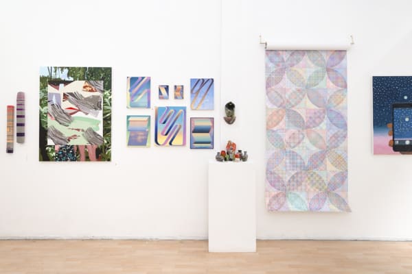 Installation image from "Reading Between the Lines" curated by Anna Valdez at Hashimoto Contemporary SF