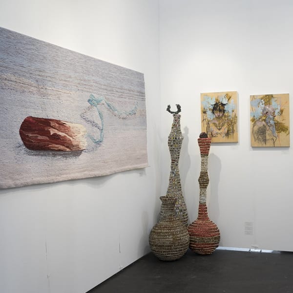 Installation detail of Art Market SF (Erin M. Riley & Lucien Shapiro)