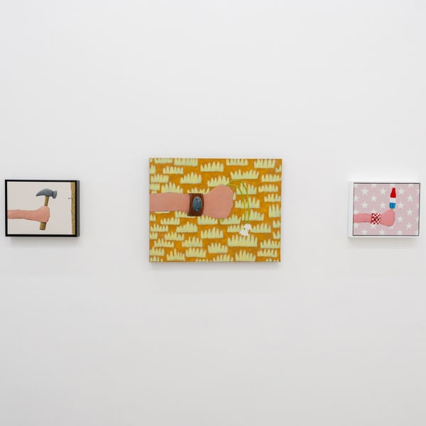 Installation view of Gabe Langholtz's exhibition "At Arm's Length" at Hashimoto Contemporary, LA