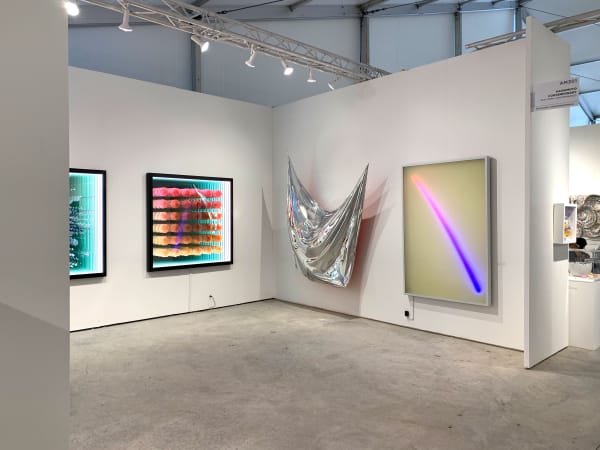 Hashimoto Contemporary booth with Peter Gronquist at Art Miami