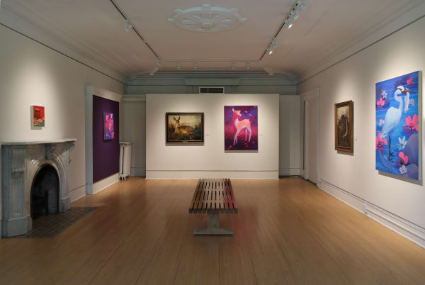 Photo of color art on a museum wall 