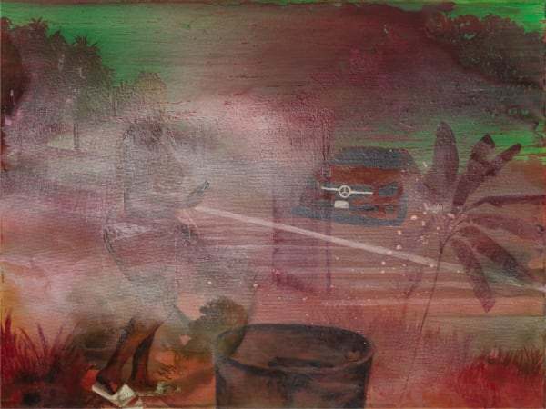 Leslie Amine, Woman in Red, 2023