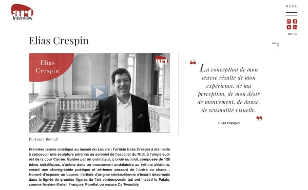 Elias Crespin, Art Review