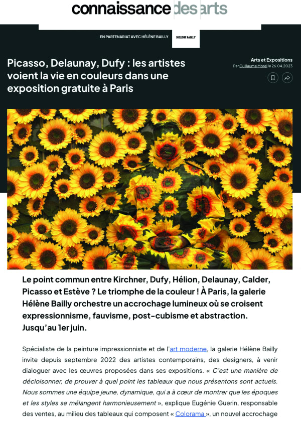 CONNAISSANCE DES ARTS