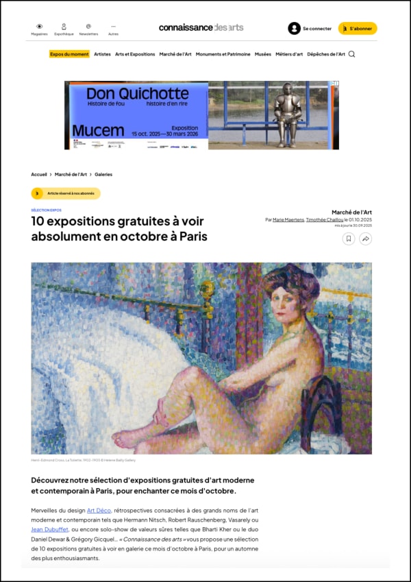 CONNAISSANCE DES ARTS