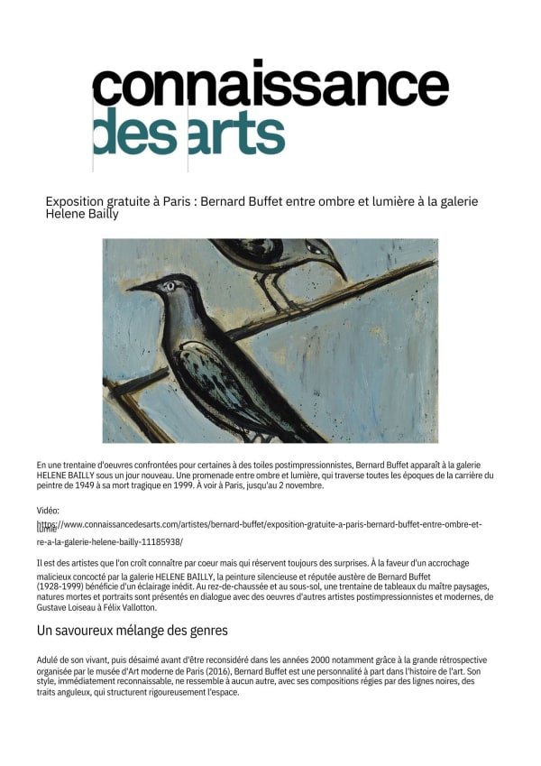 CONNAISSANCE DES ARTS