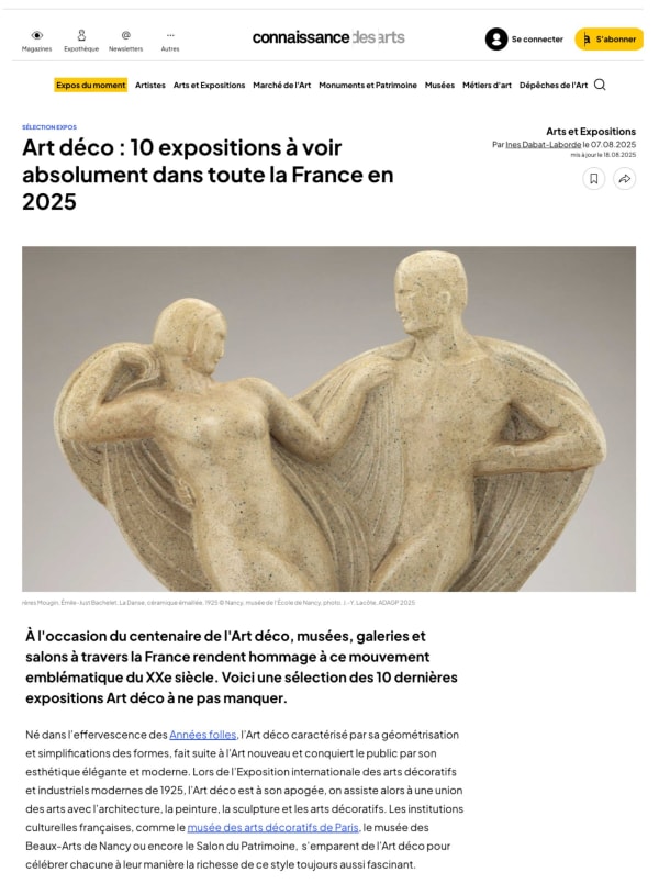 CONNAISSANCE DES ARTS