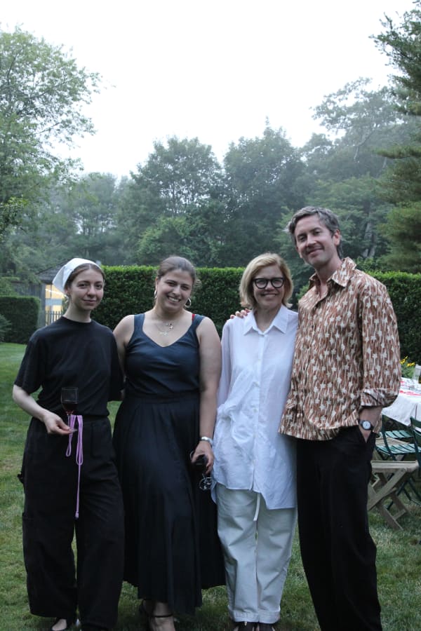 Left to right: Artist and Chef Adriana Gallo, Artist and Curator Emma Safir, Karen Hesse Flatow, and Curator Andrew Gardner